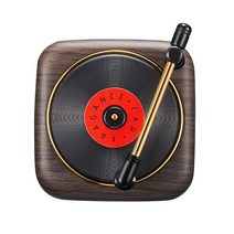 턴테이블 차 방향제 차량용 향수 자동차 향수 공기 청정기 벤트 클립 아울렛 턴테이블 디퓨저 레트로 스타, 02 Classic