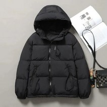후드 숏 패딩 점퍼 코트 여성 자켓 루즈핏 지퍼