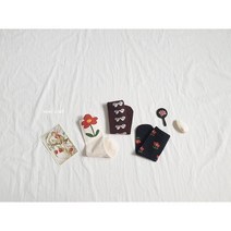 리본 꽃 북유럽 스타일 롱삭스 세트 (3ea 1set)
