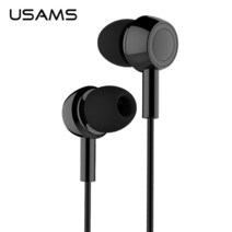 갤럭시 A42/A32 USAMS 커널형 고음질 이어폰, 블랙, 1개