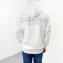 엠클로 남자 오버핏 LA 스카치 프린팅 쭈리 코튼 후드 맨투맨 티셔츠 6컬러