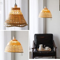 없음 라탄 전등갓 등갓 조명커버 등커버 뱀부전등갓 캠핑등갓, b타입