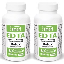슈퍼스마트 EDTA 에틸렌디아민테트라아세트산 1000mg 180베지캡슐 2개, 180정