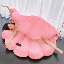 대형 가리비 인형 쿠션 베개 날개 취미용품 이불 초대형 방석 여자친구 생일선물 딸 초등학생 대학생 인테리어 딸방 꾸미기, 1.핑크색 전개 150cm100cm 키즈 모델
