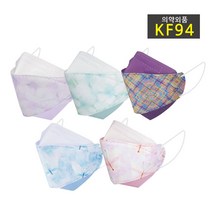 오원 KF94 나인 투톤 마스크 (10매) 패션 컬러 민트 분홍 보라 블루 꽃무늬 나비 패턴 선물 세트 연예인 명품 국산 일회용 봄신상 대형 봄 여름 시원한 얇은, A X 2 (10매)