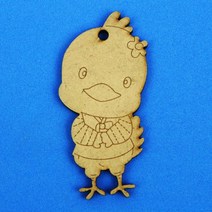 우드팬시 12간지 닭 약8x3.5cm약60개
