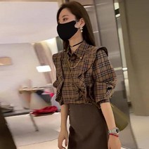 올봄 프렌치 여성 포트룩 셔츠 원피스 세트