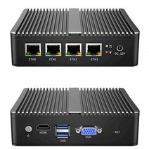 팬리스 미니 PC 인텔 셀러론 ESXI AES-NI J4125 쿼드 코어 4xIntel i225 2.5G LAN 부드러운 라우터 HDMI VGA pfSense 방화벽 기기, No System, 미국, 4G DDR4 64G SSD