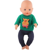 솜인형옷 무속성 솜인형 신제품 귀여운 양모 산타 클로스 나무 엘크 인형 의류 세트 43 Cm 미국 18 인치 장난감 선물, 18 CL-0330-3