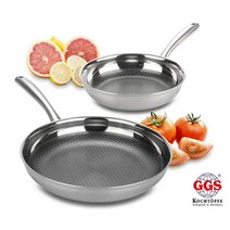 독일 GGS 부스트 헥사곤 통3중 코팅 벗겨짐이 없는 스테인레스 프라이팬 궁중팬 3종 중 택1 3중 코팅 인덕션 전열원 사용가능, 부스트 헥사곤 28cm 프라이팬