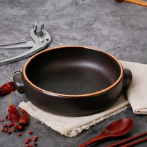 양머리 전골 뚝배기 투톤 3호 내열 된장 찌개 냄비