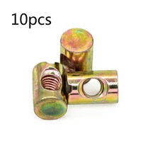 번데기 인서트 너트 넛트 좌대용 m 6 10 슬롯 형필립스 배럴 볼트 크로스 핀 슬롯 형 해머 임베디드 침대 의자 가구 색상 아연 도금, 없음