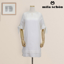 밀라숀 이태리 수입 원피스 마 린넨 화이트 55 66