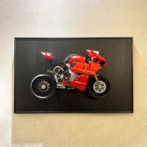 레고케이스 호환 모듈러 투명 아크릴 전시함 보관 장식장 벽걸이 42130 진열장, 블랙 사무라이