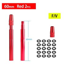 도로 자전거 위한 다채로운 관 Presta 벨브 연장 증량제 50/60mm, 16 60mm Red  2pcs F2