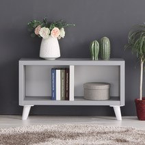 [에타홈] 오픈 미니 사이드 거실장 티비 책장 TV 다이 받침대 세트, 아카시아