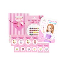 봉봉프렌즈 KC 어린이 스티커귀걸이 세트 이어링58PCS 마스크팩 선물상자