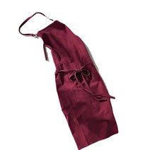 ANKRIC In 일본 린넨 코튼 레이스 업 앞치마 드레스 아트 아트 남성과 여성 작업 앞치마 원피스앞치마, 적포도주