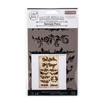 공예몰 Prima Marketing Re-Design Mould #643065 Delicate Flora 캔들 석고방향제 빈티지 데코 실리콘 몰드
