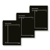 루틴 캠퍼스 시스템노트 3EA 스프링 코넬대학교노트 학용품 신학기 노트, BLANK(무선) 3권, BLACK
