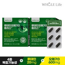 홀라이프 루테인오메가3플러스 1100mg x 60캡슐 2박스(4개월분)