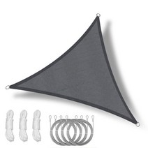 테라스 차양막 접이식 수동 어닝 창문 현관 차고지 yesmart triangle, 4pcs와 딥 그레이, 5x5x5m