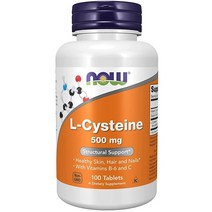 나우 L-시스테인 500mg 100정 VITAMIN B-6 및 C 함유 NOW, NOW  L-시스테인 500mg 100정