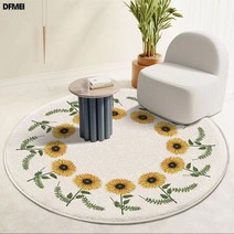 DFMEI 원형 카펫 미끄럼 방지 매트 담요