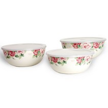 [EJIRY] 에지리 임페리얼로즈 법랑 찬통 믹싱볼3P, 3개