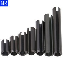 분할 핀 블랙 카본 스틸 스프링 타입 스트레이트 슬롯 맞춤 맞춤 셀락, m2x14mm-50pcs