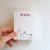 부리 러블리키티 점착 메모지디자인문구 노트 메모 메모 포스트잇
