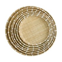 대나무 싸리 채반 원채반 7P 세트, 대나무 싸리 원채반