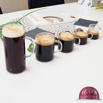 남박사 캡슐 커피 전용잔 내열유리컵, 22-3.내열유리스텐티망뚜껑머그컵450ml블루