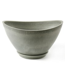 갑조네 마블링타원형화분 플라스틱 인테리어 플랜테리어, 그레이