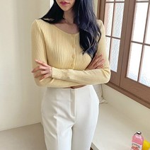 수키 크롭 골지 가디건 1095846
