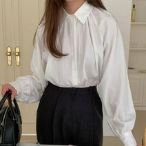 다잇템 여자 롱슬리브 셋업 알바 들러리 다크 블라우스