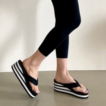 MS어패럴 스트라이프 키높이 플립플랍 쪼리