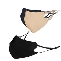 3D 쿨매쉬원단 향균 미세먼지 차단 마스크새부리형, L, 블랙