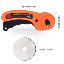 원단재단기 고무 시트지 종이 천 핸드 커터 커팅기 leathercraft 45mm 가죽, 1개의 날이 있는 커터
