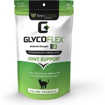 미국 VETRISCIENCE 고양이 노령묘 관절영양제 츄어블 60개 GlycoFlex 2, 상품선택