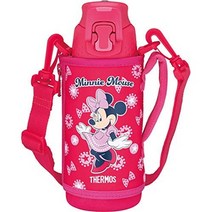 일본직발송 4. 써모스(THERMOS) 써모스 물통 진공 단열 스포츠 보틀 0.5L 미니 핑크 도트 보냉 전용 FFZ -, One Size_핑크 도트, One Size_핑크 도트