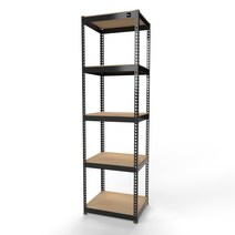 울트라랙 가로60x깊이60x높이180cm 5단 선반 베란다 다용도 무볼트 철제 앵글 세탁기, 블랙