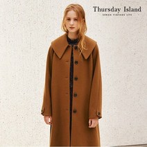 써스데이아일랜드 여성 빅카라 A라인 코트 T208MCT237W