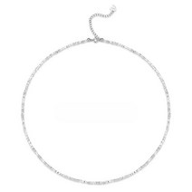 아름조이 샤이닝 실버 컷팅 비즈 레이어드 목걸이