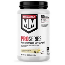 머슬밀크 프로 시리즈 프로틴 파우더 단백질 보충제 바닐라 1.15kg (미국배송) Muscle Milk Pro Series Protein Powder Intense Vanill, 1개