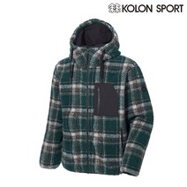 코오롱스포츠 [2021 F/W 가격인하] 남성 CHECK 플리스 후디 재킷_ TLJFW21511KHA