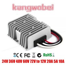 벅 전압 조정기 스텝 다운 DC 컨버터 자동차 트럭 보트 전원 공급 장치 60V-12V 20A 5A 10A 24V 36V 48V 60V 72V-12V, 24V(18-36V) _12V 5A