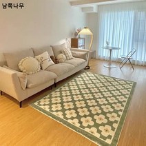 프렌치 앤티크 일본식 侘 적풍 카펫 거실 북유럽 고급 모조 캐시미어 티 테이블 러그 가정용 침실 침대 옆 러그