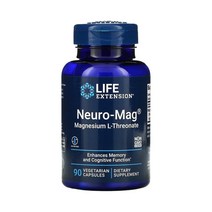 [neuromag] 라이프익스텐션 Neuro-Mag 마그네슘 L-트레온산 Magnesium L-Threonate 베지 캡슐 90정, 1개, 기본