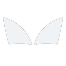 도어엣지 문콕방지 차량보호 자동차ppf필름 래핑지 테슬라 모델 3 용 후면 도어 삼각형 보호 필름 Y PPF 투명 트림 스티커 장식 수리 자동차 스티커 107462, 모델 Y용 흰색